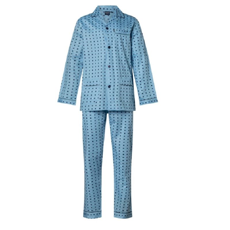 heren pyjama poplin katoen 94.27 blue_