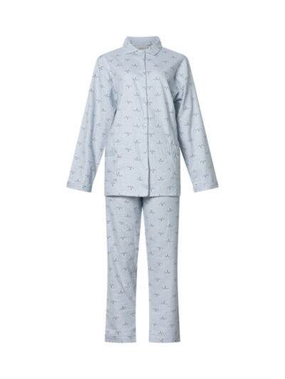 Dames pyjama Lunatex 641381 flanel 100% katoen grey